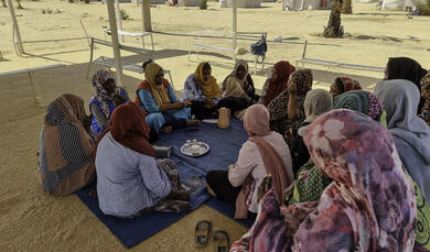 Focus groupd discussion with IDP women in Wadi Halfa. Photo: UNHCR