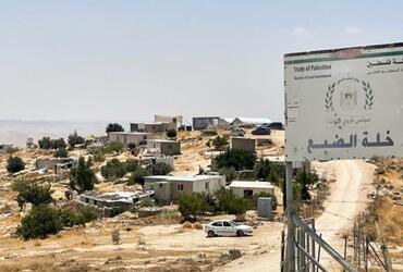 Khallet Ad Dab’a community before demolition on 11 June 2025 © UNOCHA 