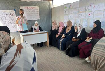 Photo: OHCHR, FGD conducted in Gaza City (June 2025) as part of Protection Monitoring.